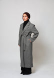 Odette Structured Longline Coat - Dusk Stone