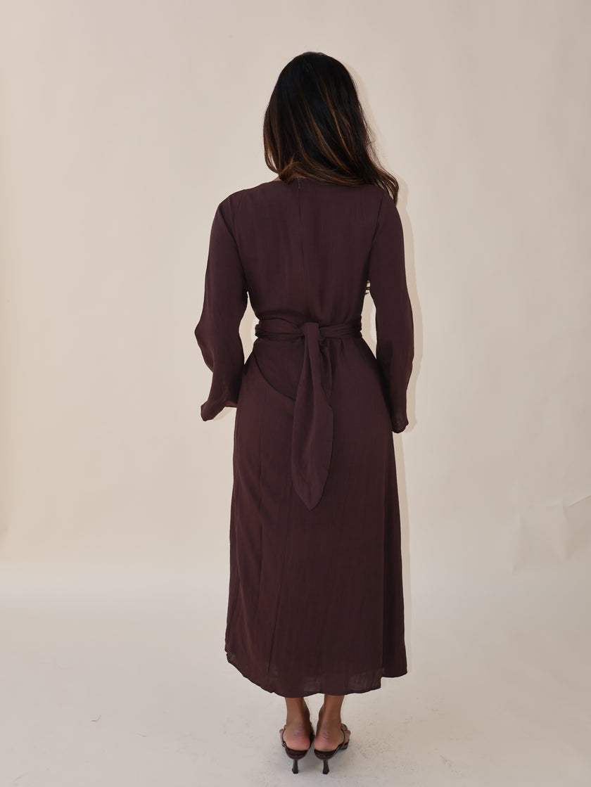 KAYA COASTAL DRESS - BROWN
