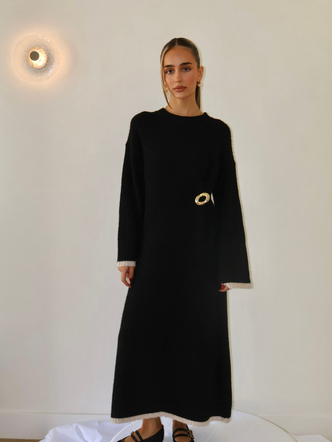 YASMIN KNIT DRESS - MIDNIGHT