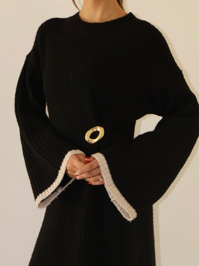 YASMIN KNIT DRESS - MIDNIGHT