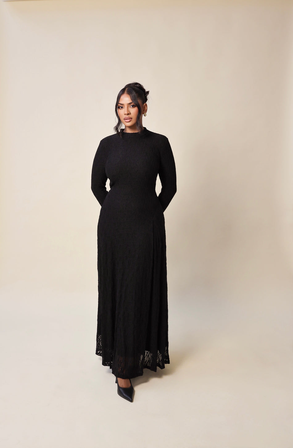 Emira Lace Dress Black
