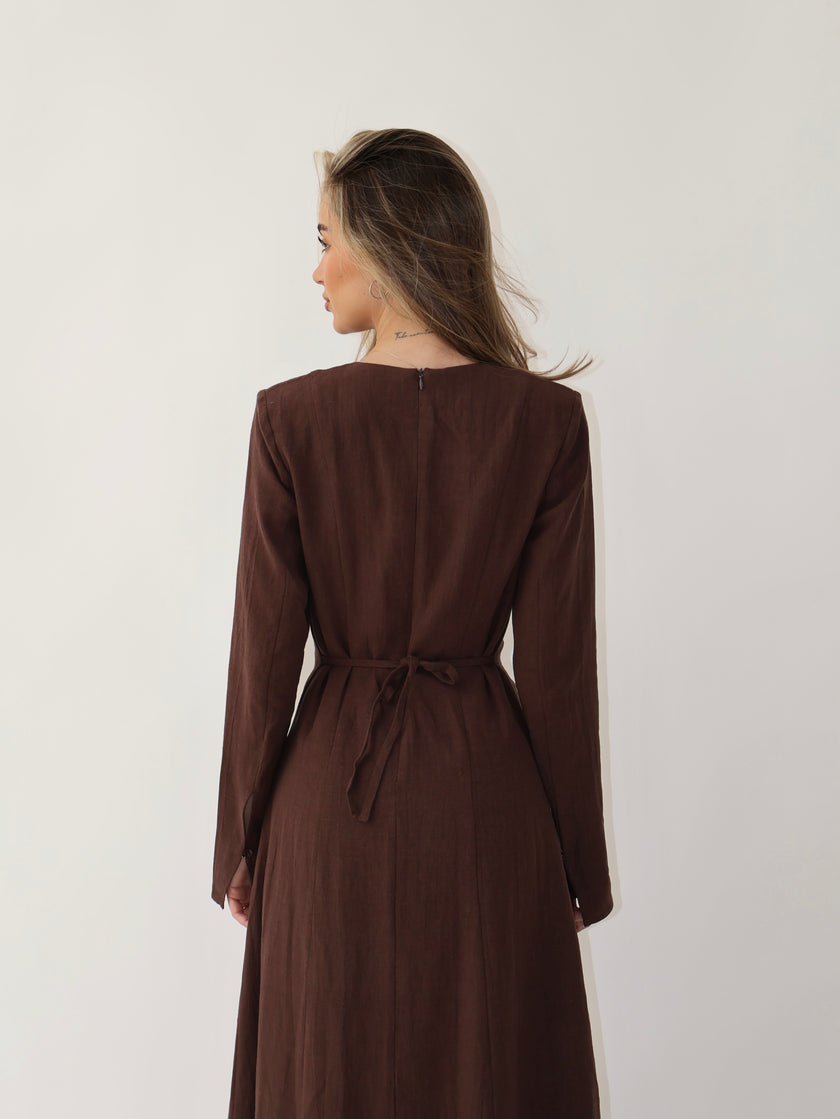 Sienna Longline Tunic Brown