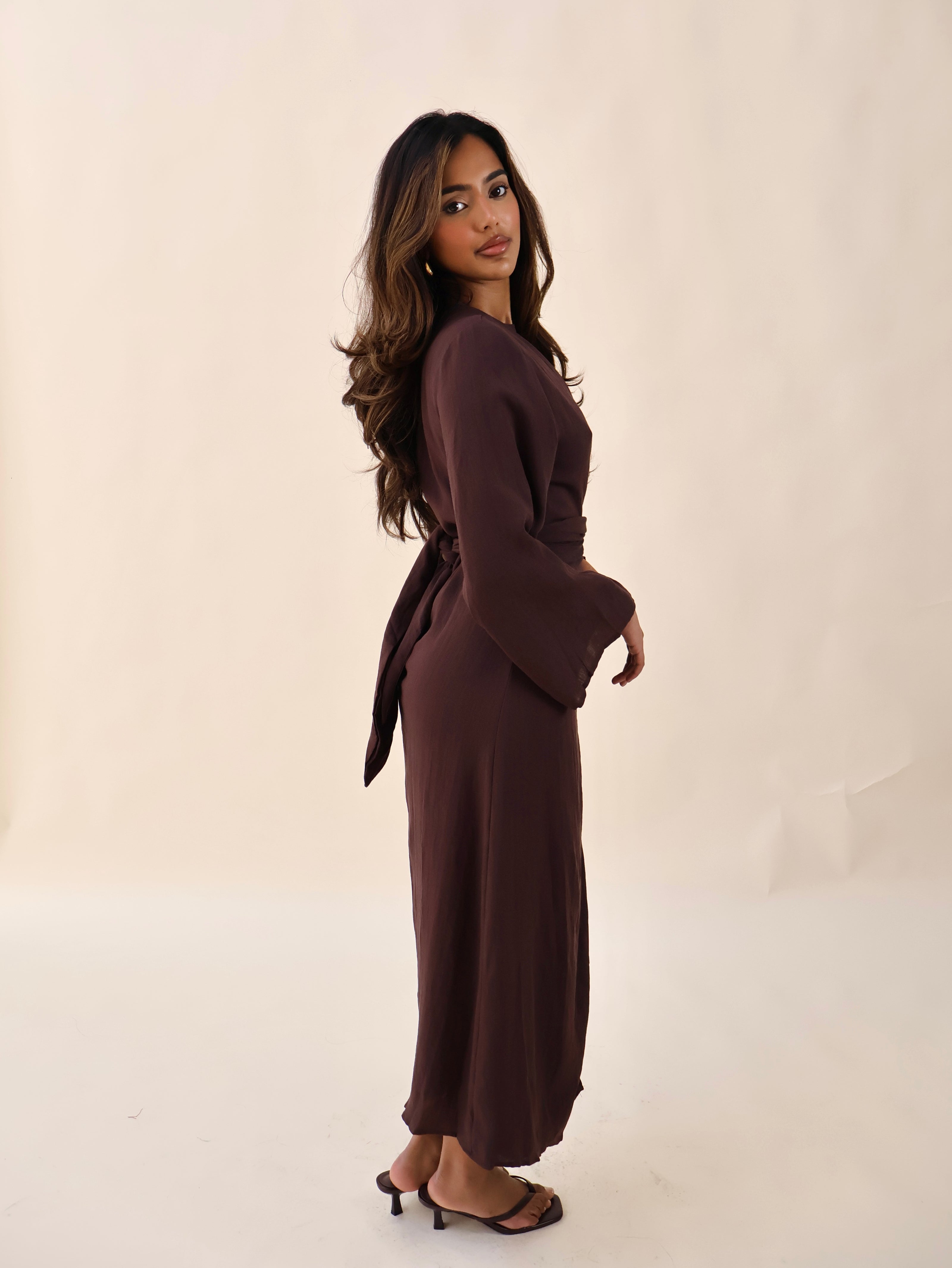 KAYA COASTAL DRESS - BROWN