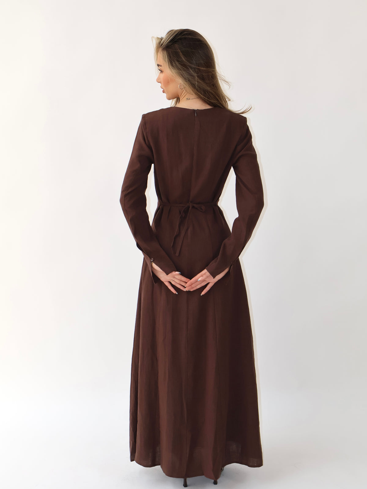 Sienna Longline Tunic Brown