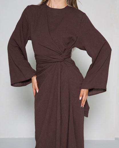 KAYA COASTAL DRESS - BROWN