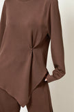Mara Asymmetrical Top Brown (PREORDER)
