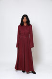 Ava Cupro Dress - Burgundy