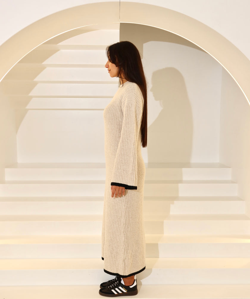 YASMIN KNIT DRESS - OAT