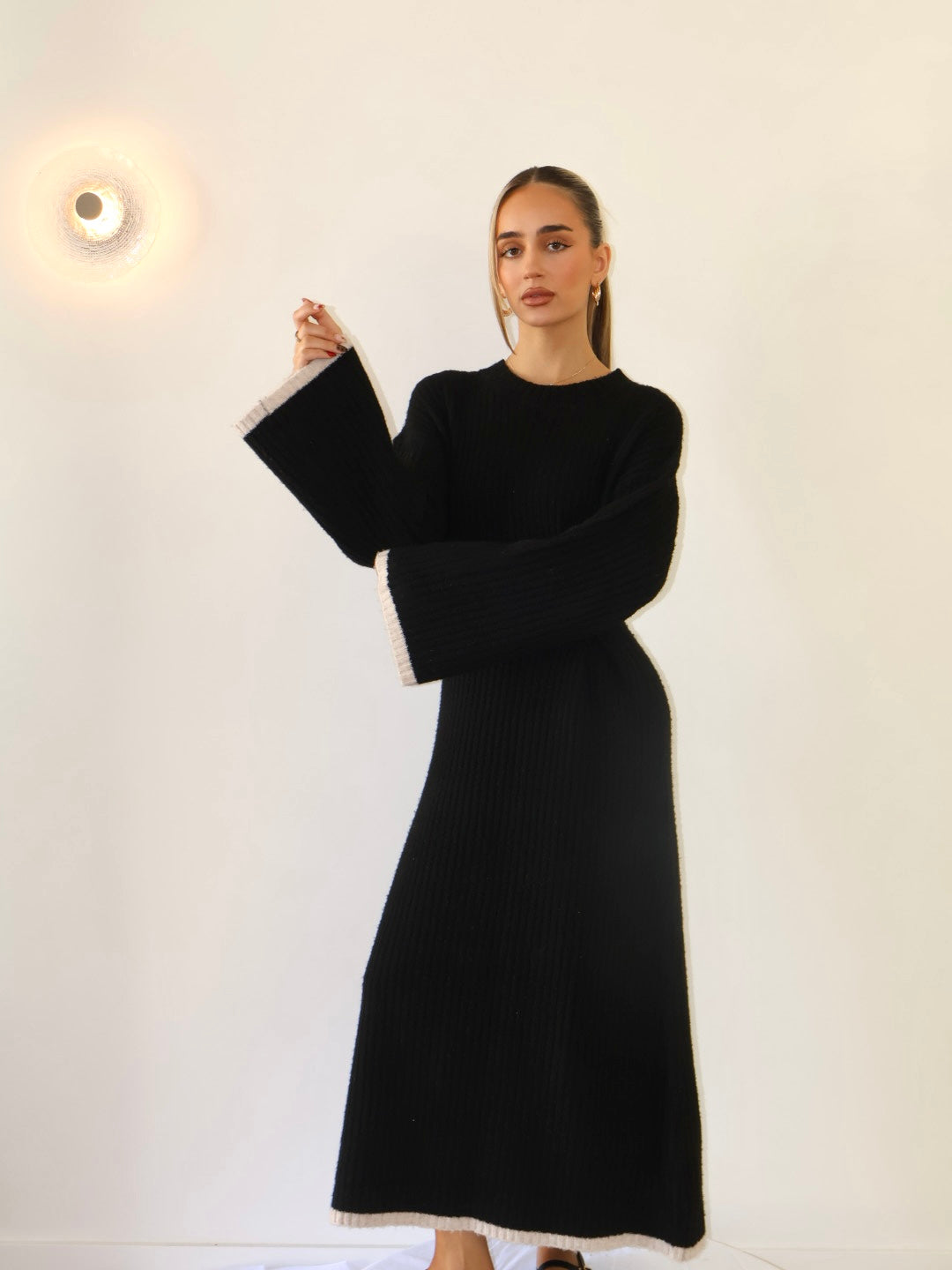YASMIN KNIT DRESS - MIDNIGHT