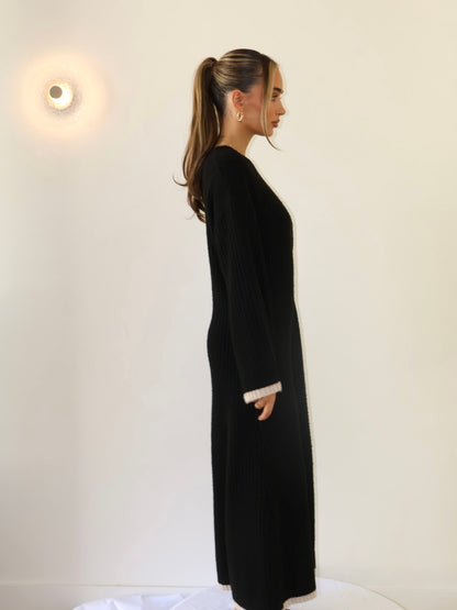 YASMIN KNIT DRESS - MIDNIGHT