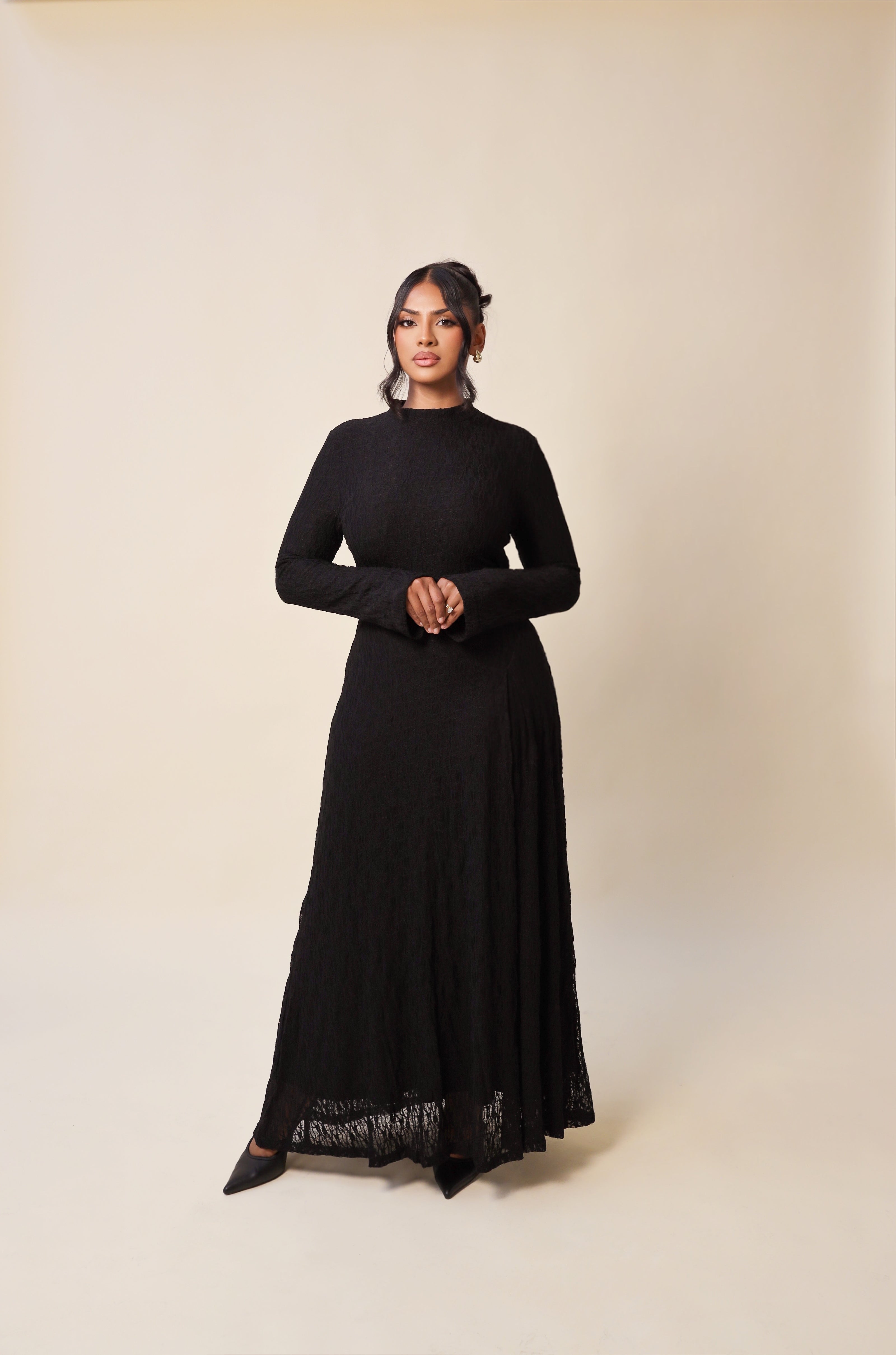 Emira Lace Dress Black