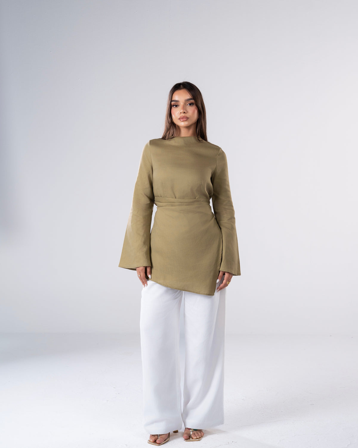 Riviera Wrap Blouse Pistachio