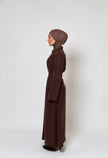 Ava Cupro Dress - Espresso