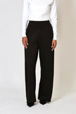 Mara Side Pleat Pant Black (PREORDER)