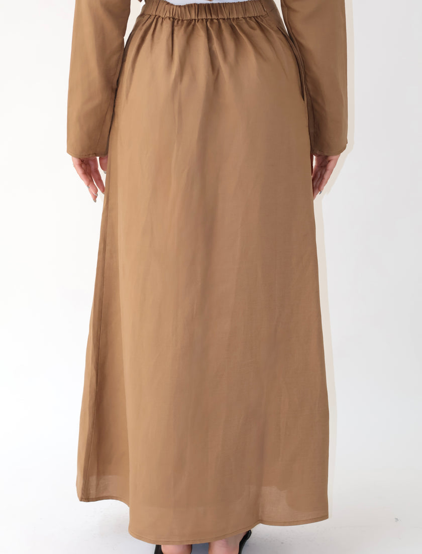 RAYAH MAXI SKIRT CLAY