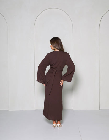 KAYA COASTAL DRESS - BROWN