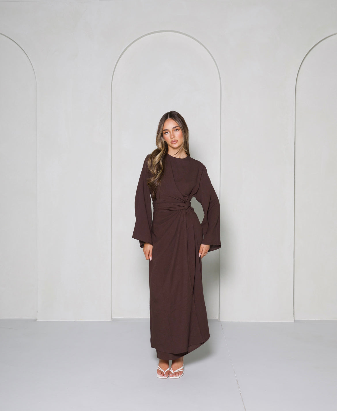 KAYA COASTAL DRESS - BROWN