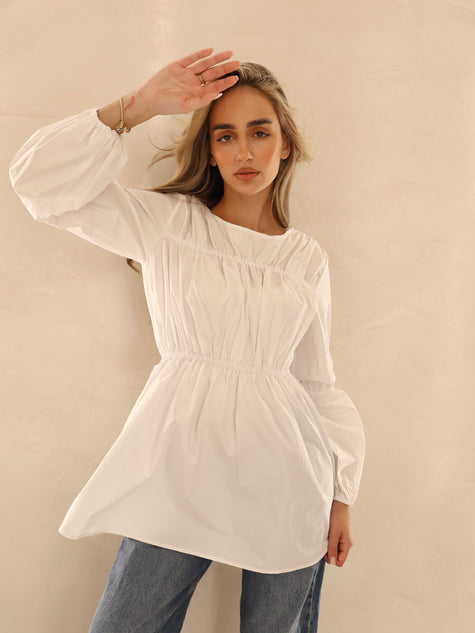 BAHAR BLOUSE - WHITE (PREORDER)
