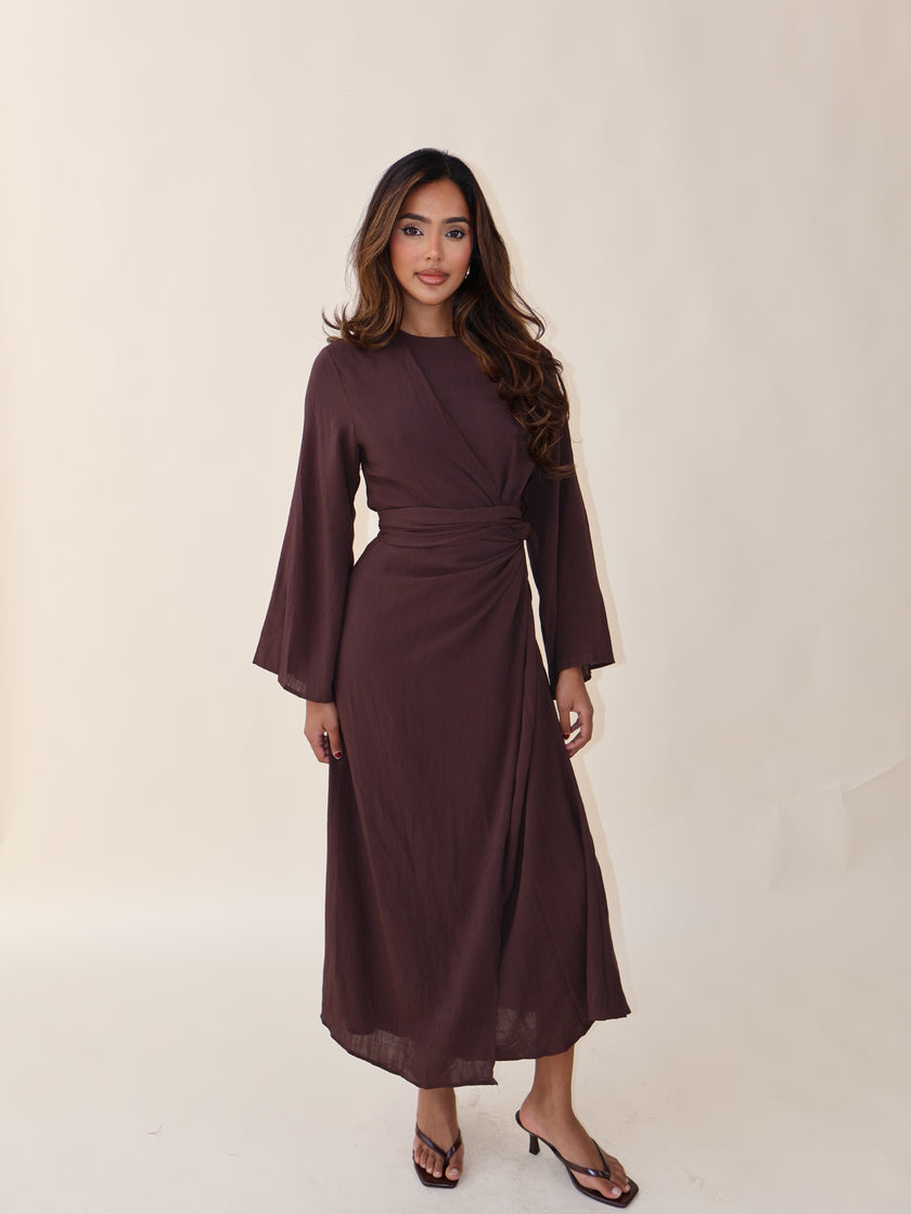 KAYA COASTAL DRESS - BROWN