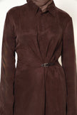 Ava Cupro Dress - Espresso