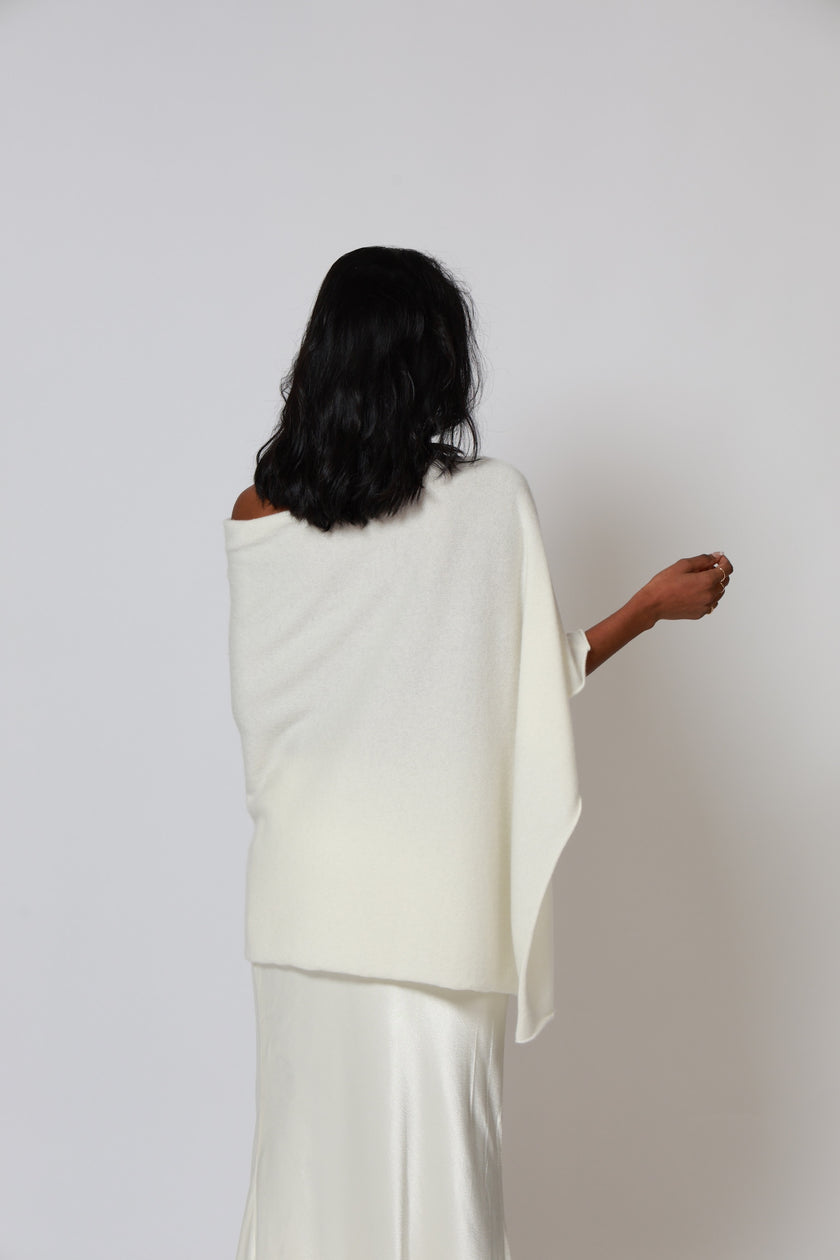 Iylah Wool Poncho Ivory