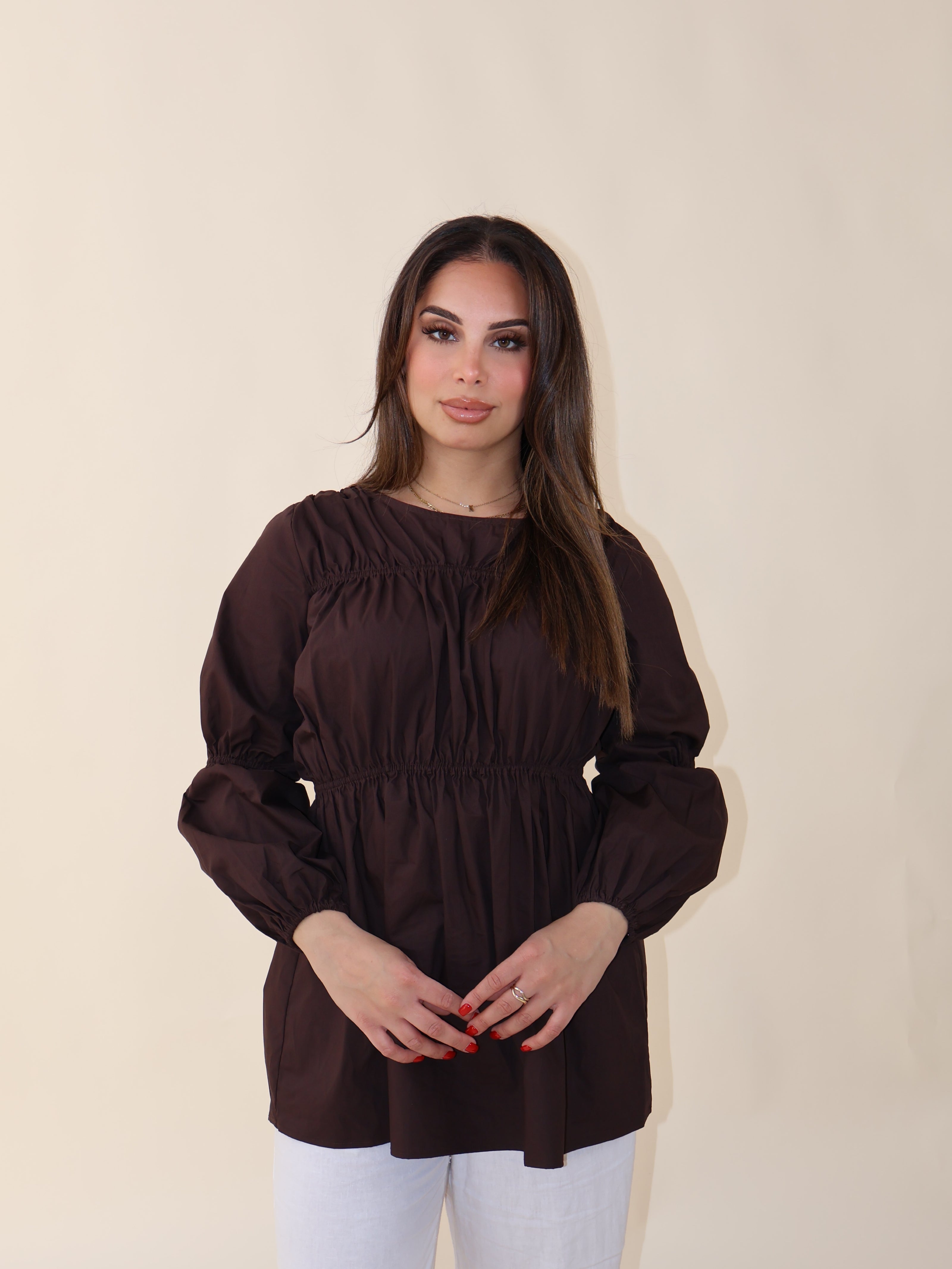 BAHAR BLOUSE - BROWN (PREORDER)