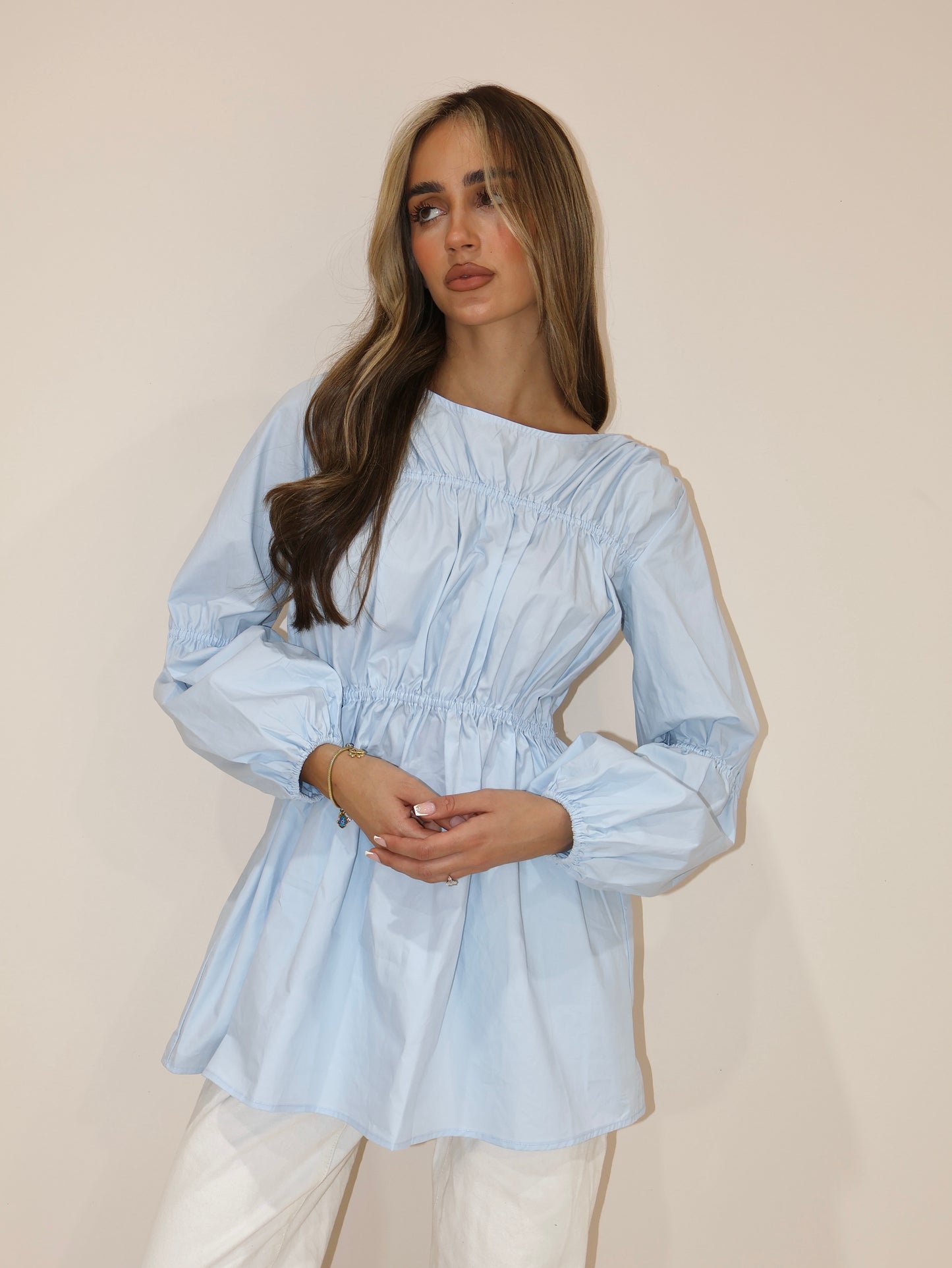 BAHAR BLOUSE - SKY BLUE