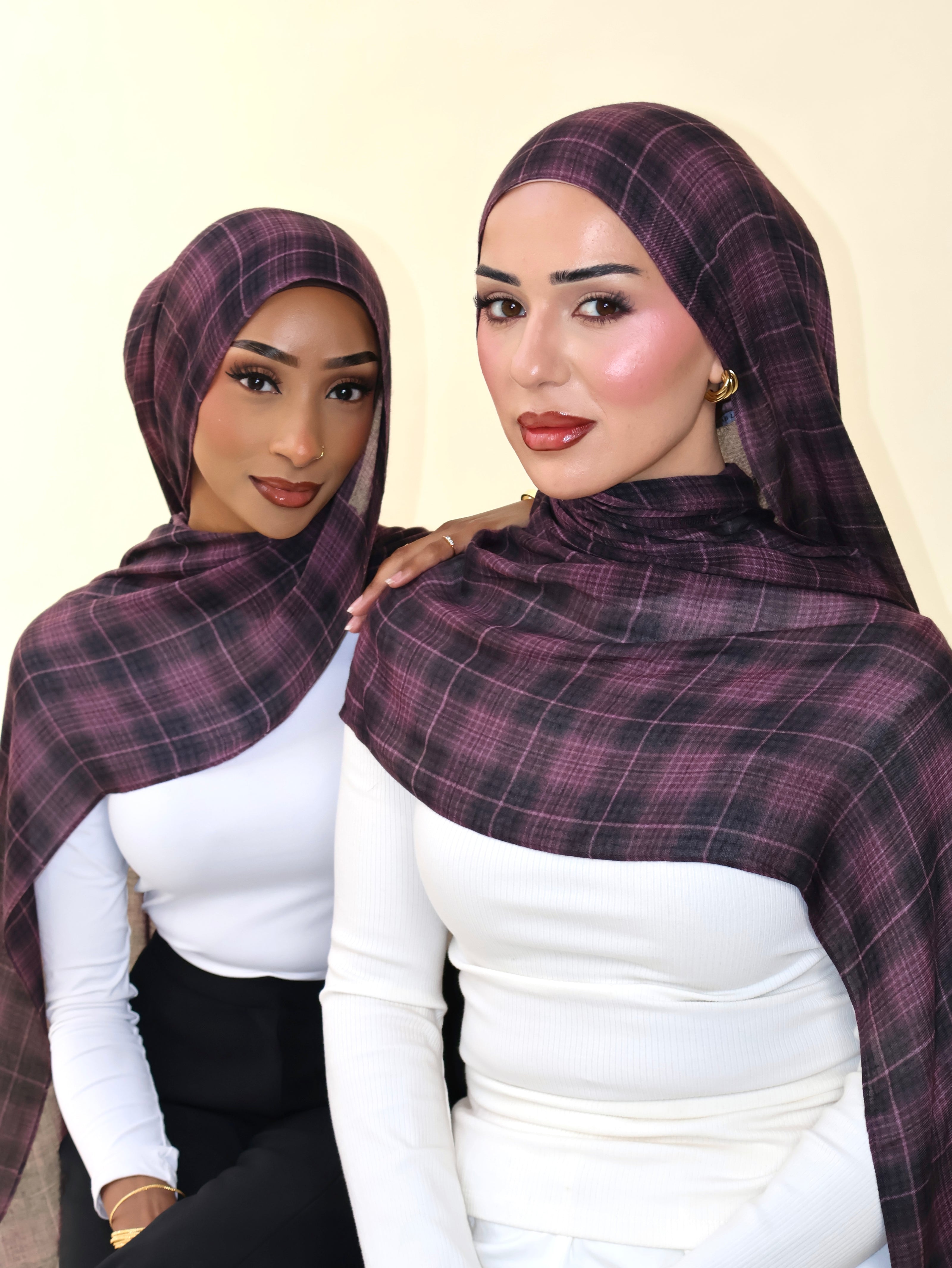 Midnight Plum Plaid Modal