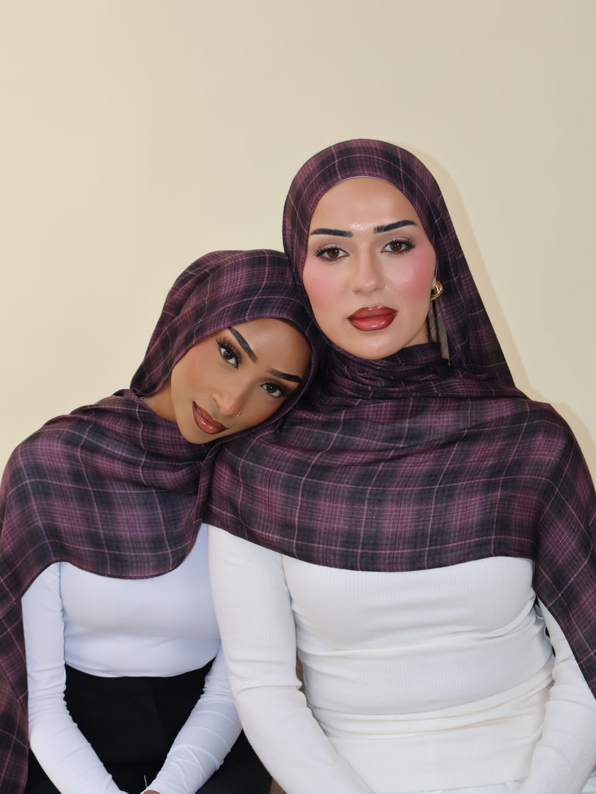Midnight Plum Plaid Modal