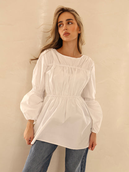 BAHAR BLOUSE - WHITE