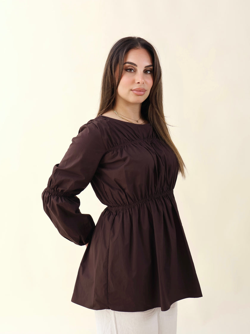 BAHAR BLOUSE - BROWN