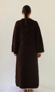 YASMIN KNIT DRESS - Chocolate Brown