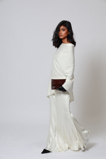 Iylah Wool Poncho Ivory