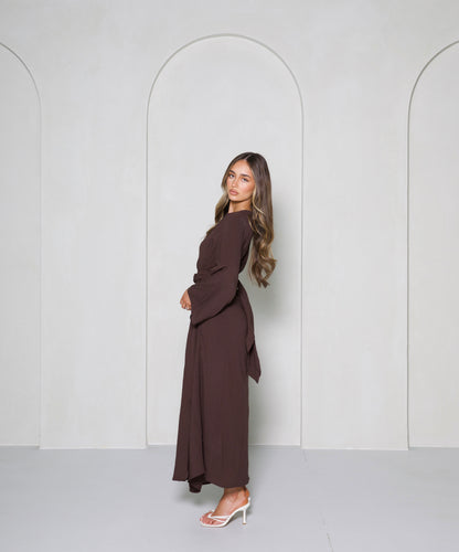 KAYA COASTAL DRESS - BROWN