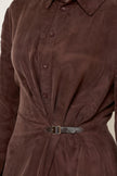 Ava Cupro Dress - Espresso