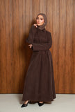 Ava Cupro Dress - Espresso