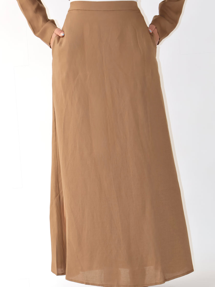 RAYAH MAXI SKIRT CLAY