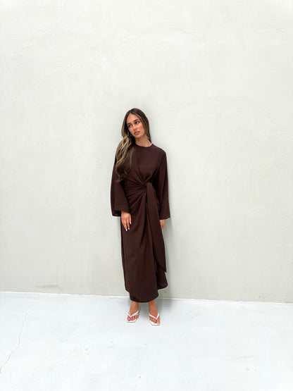 KAYA COASTAL DRESS - BROWN