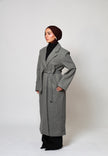 Odette Structured Longline Coat - Dusk Stone