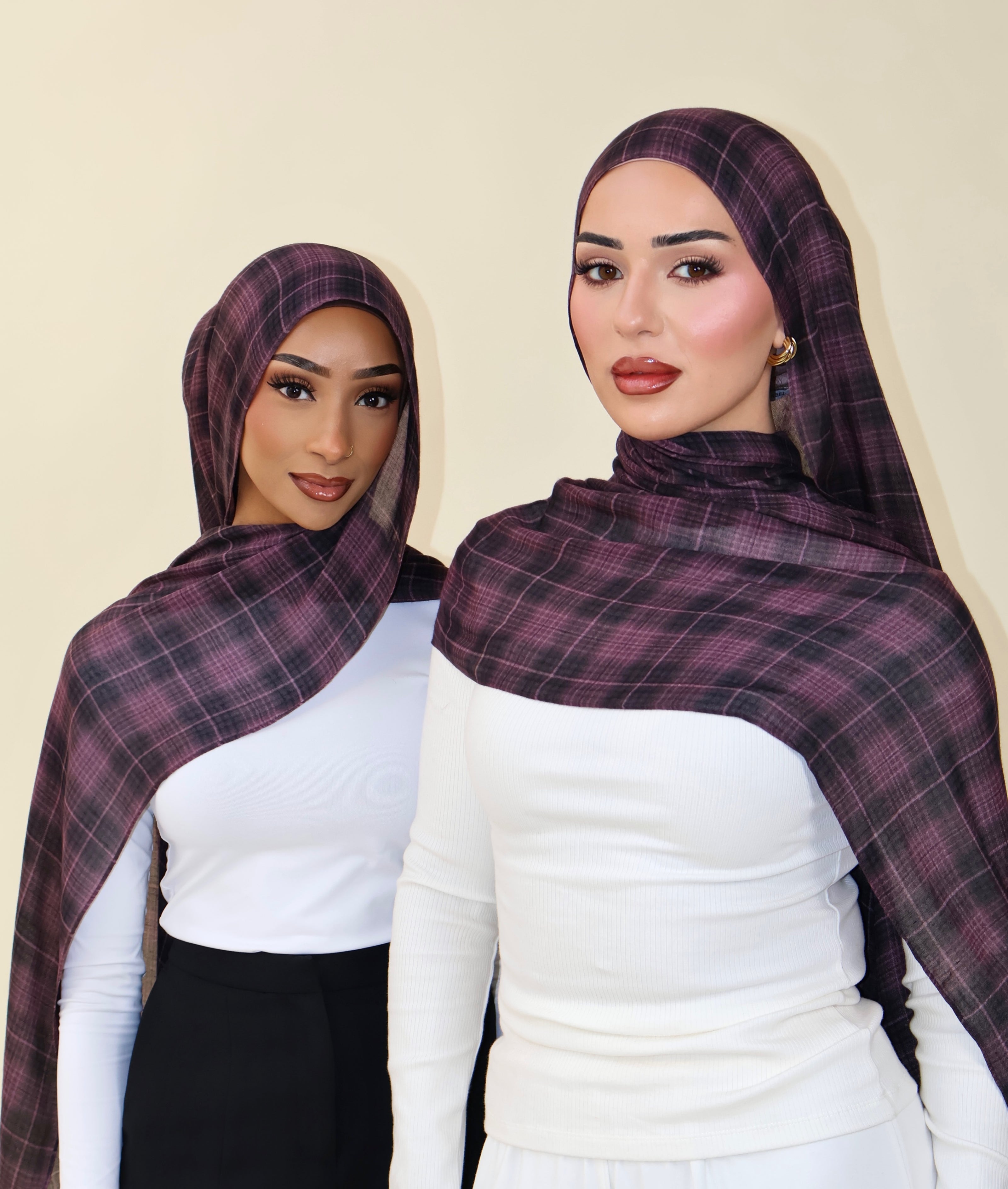 Midnight Plum Plaid Modal