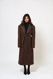 Odette Structured Longline Coat - Cacao