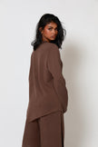 Mara Asymmetrical Top Brown (PREORDER)