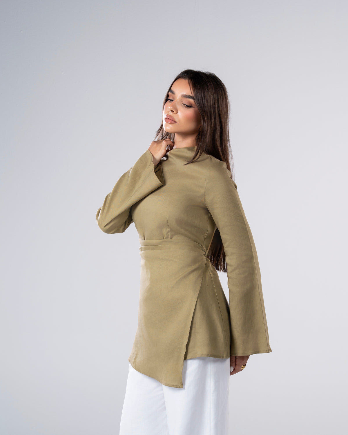 Riviera Wrap Blouse Pistachio