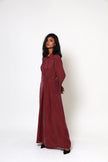 Ava Cupro Dress - Burgundy