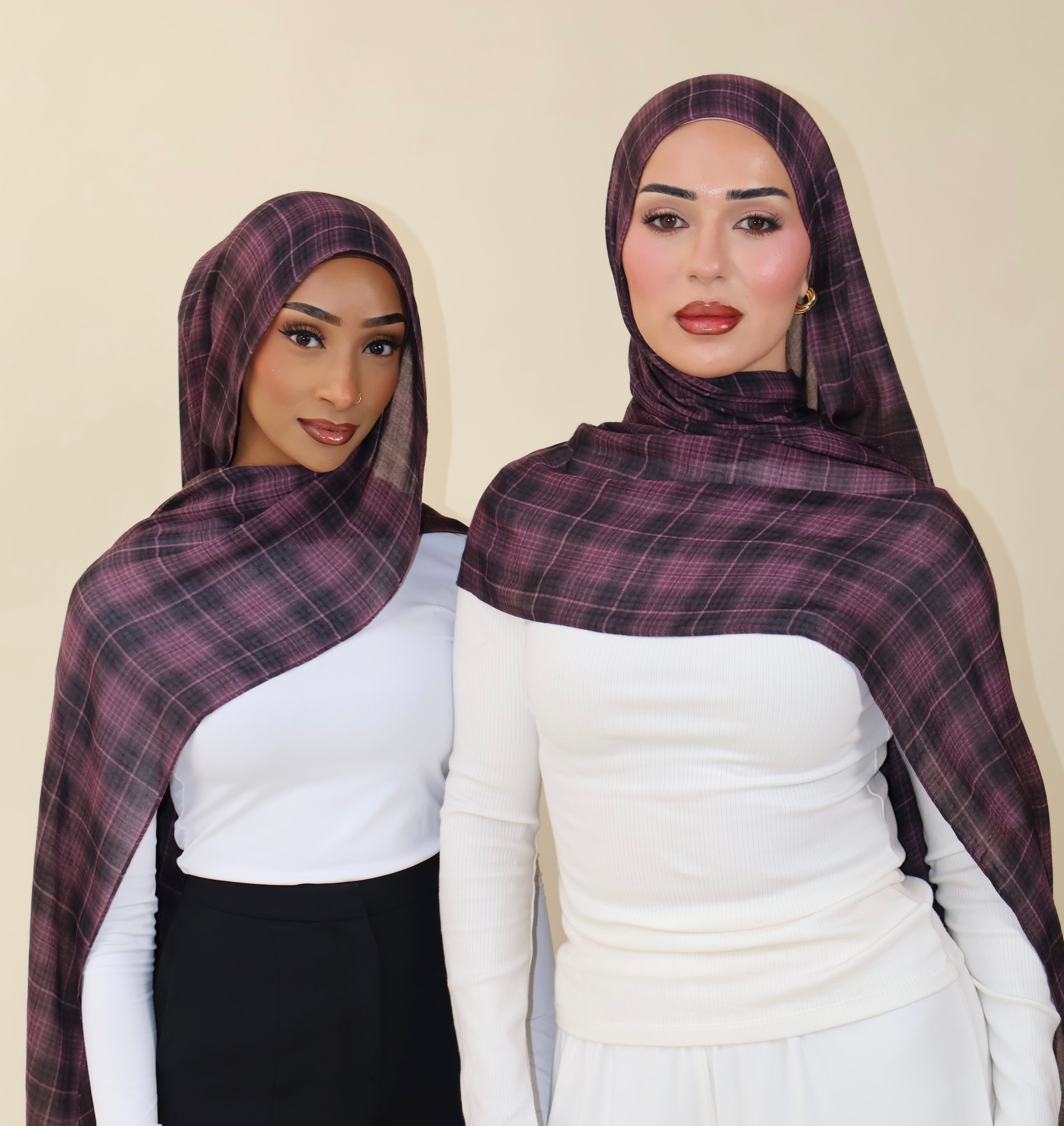 Midnight Plum Plaid Modal