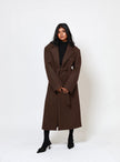 Odette Structured Longline Coat - Cacao
