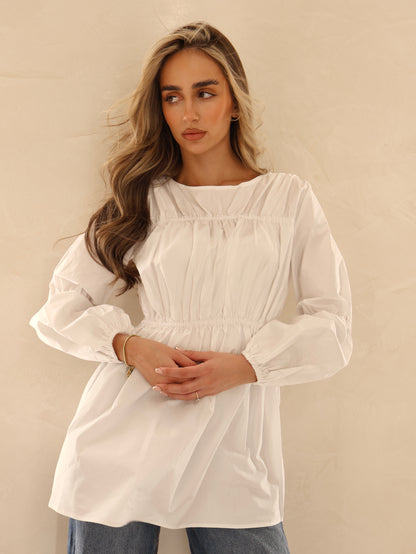 BAHAR BLOUSE - WHITE