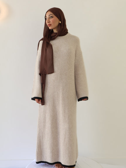 YASMIN KNIT DRESS - OAT