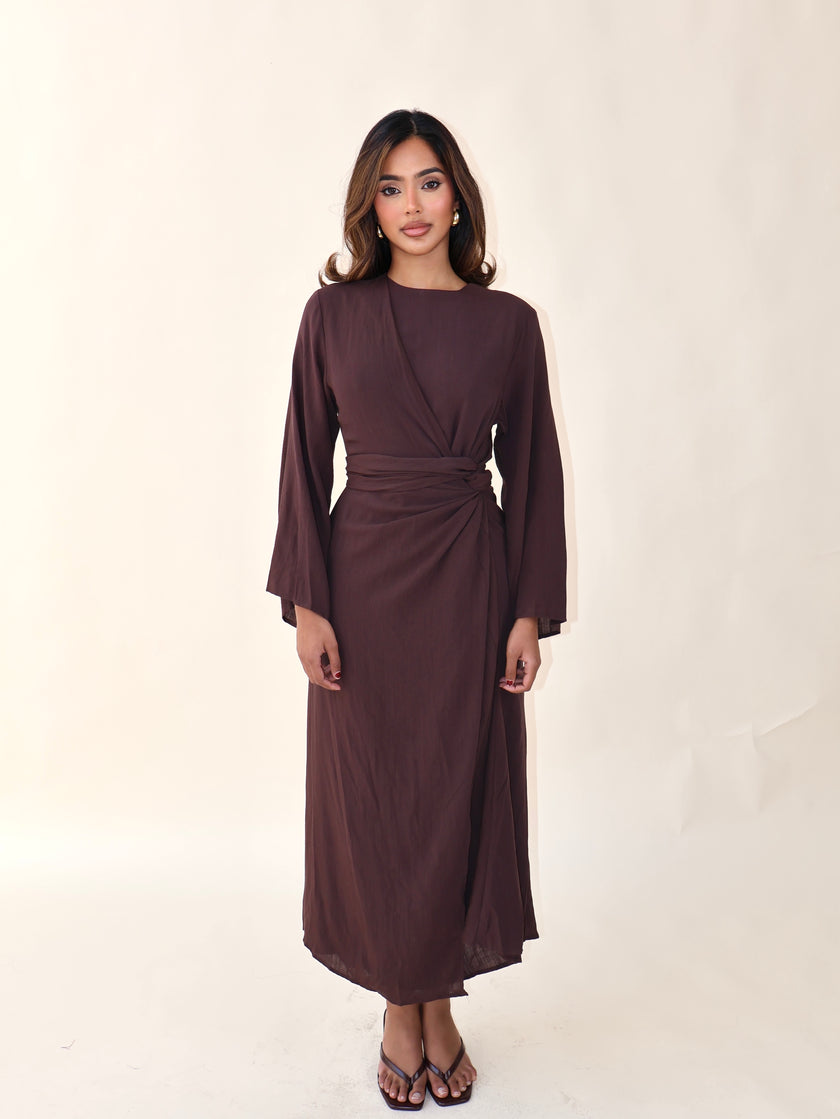 KAYA COASTAL DRESS - BROWN
