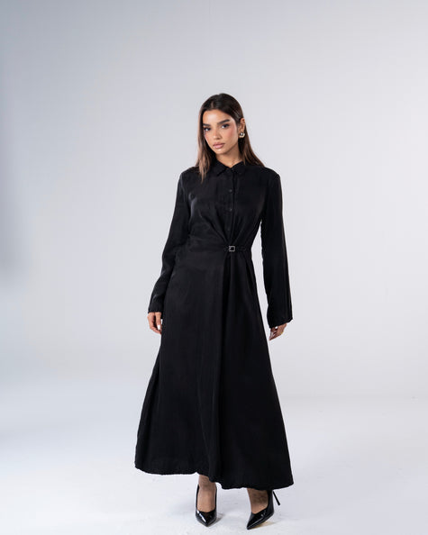 Ava Cupro Dress Black